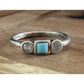 Peyote Bird Sterling Silver Turquoise Ring Size 5.5 Minimalist Southwest 925