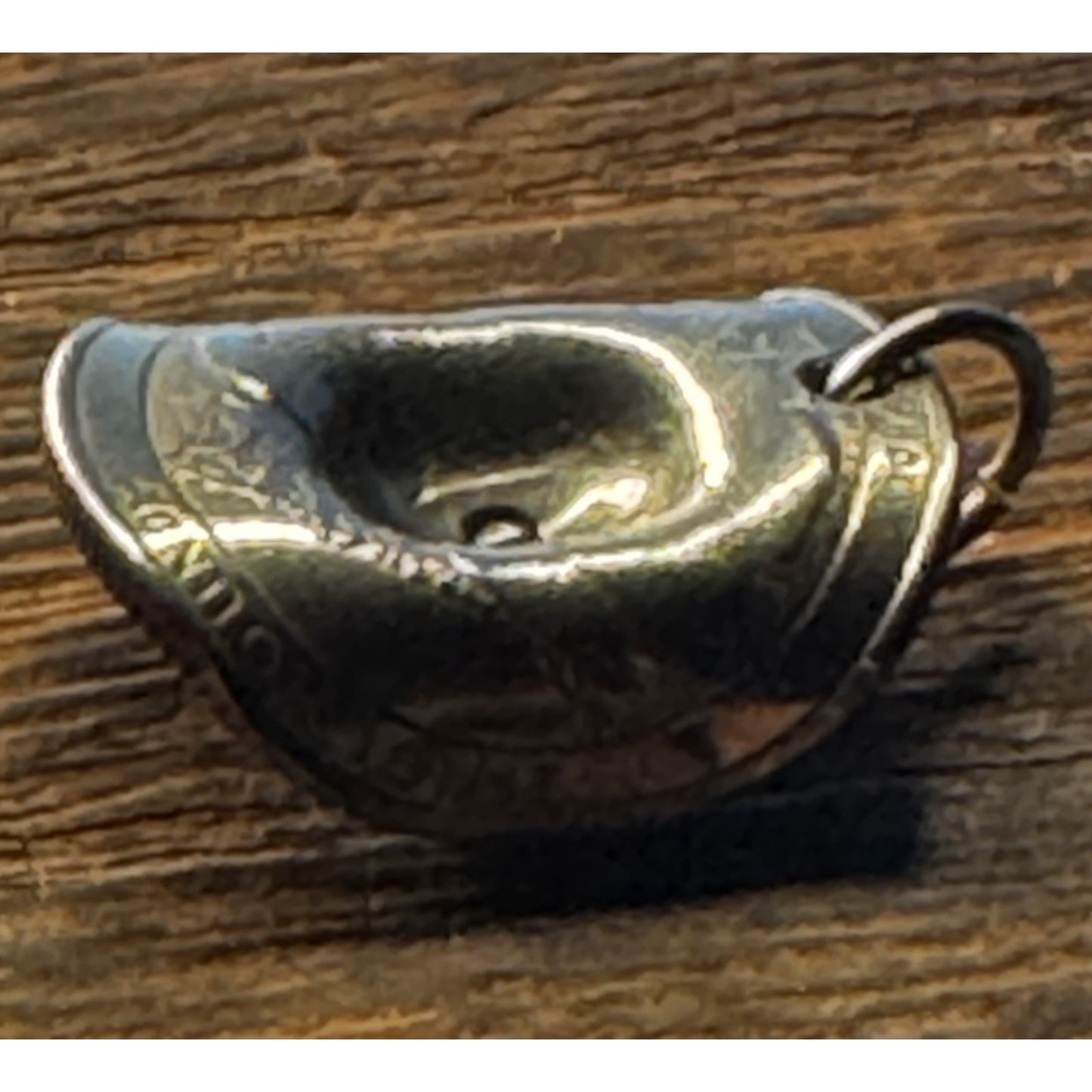 Vintage U.S. Coin Cowboy Hat Pendant Charm Western Folk Art Dimensional Jewelry