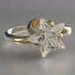 SETA Sterling Silver Star Ring 925 Clear CZ Star Statement Ring Size 8