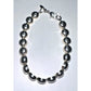 Vintage Premier Designs Sterling Silver Half Dome Bead Bracelet 7.5 11g Crown PD