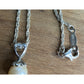 Sterling Silver 925 Pearl Necklace Cream Pearl Pendant 18”