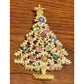 Vintage WEISS Aurora Borealis Christmas Tree Brooch "White Christmas" Brooch