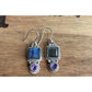 Sterling Silver Labradorite Amethyst Dangle Earrings 925 India