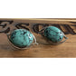 Vintage Sterling Silver Taxco Turquoise Post Earrings Signed 925 17g