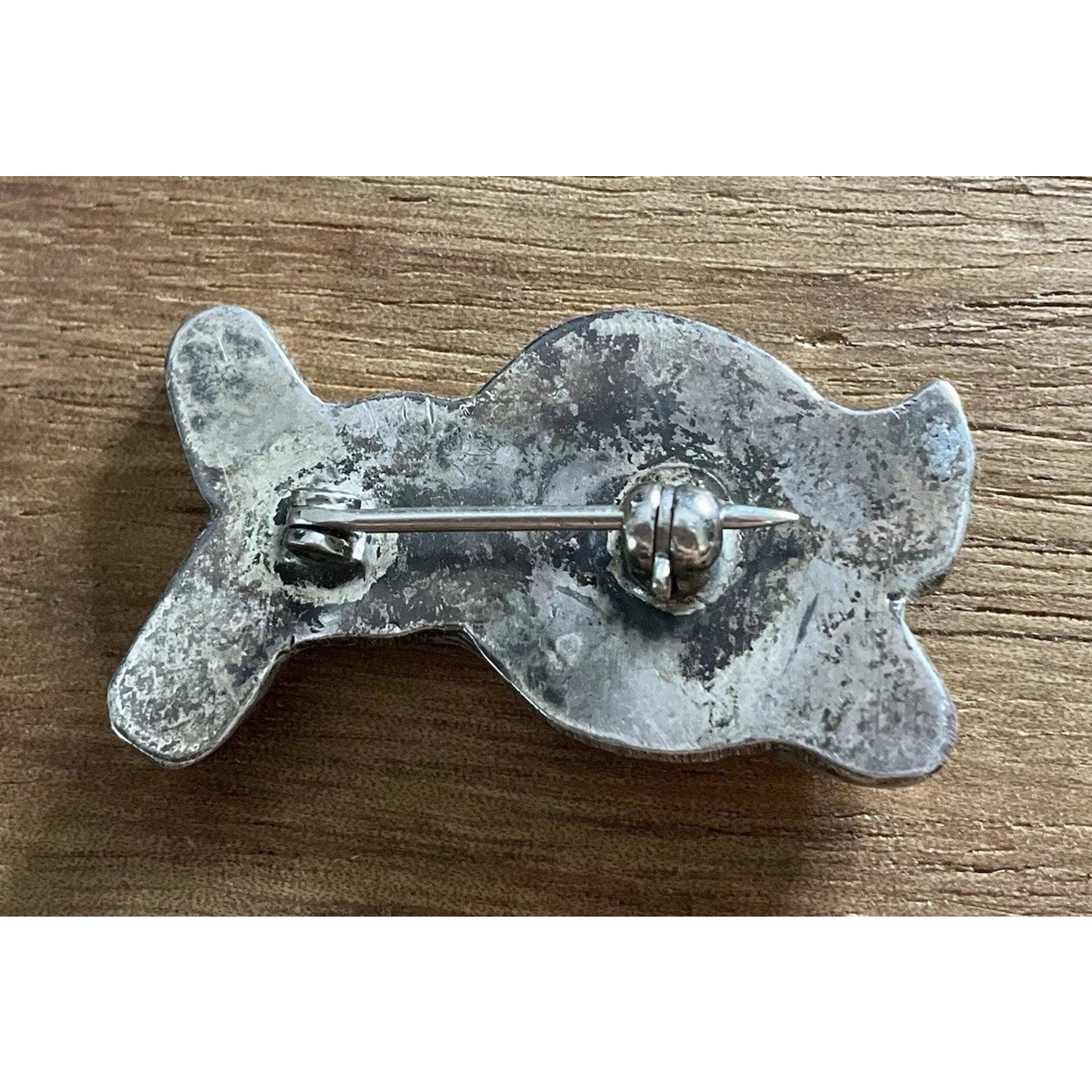 Vintage Navajo Sterling Silver Owl Brooch Multi Stone Inlay Turquoise Agate