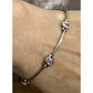 Vintage Pink Tourmaline Sterling Silver 5 Stone Link Bracelet 7.5” 90s - Y2K