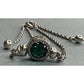 PANDORA ALE Sterling Silver Green Crystal Halo Slider Bracelet 6g