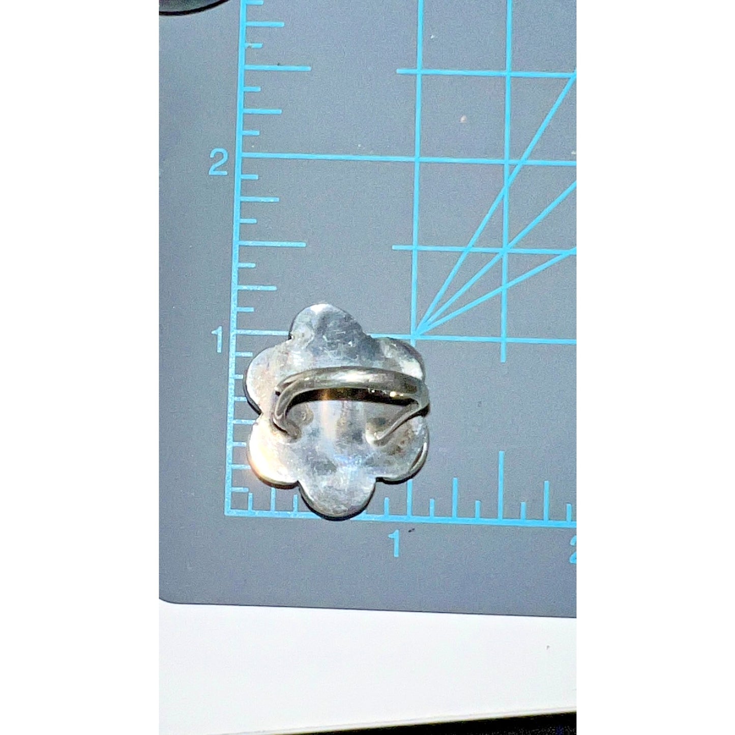Vintage Navajo Sterling Silver Kingman Turquoise Statement Ring Rope Bezel Sz 6