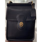 Vintage Coach Black Murphy Leather Crossbody Shoulder Bag Purse Turn Key Lock