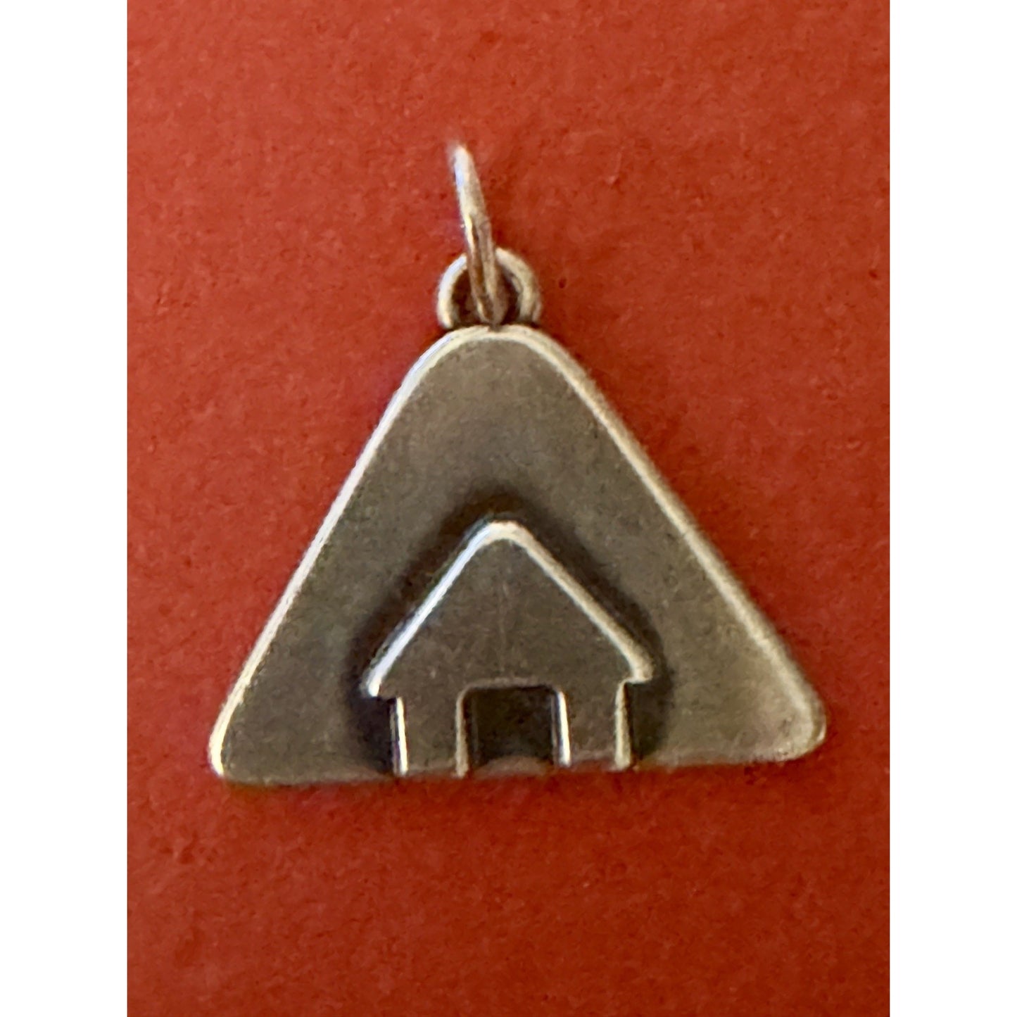 Pre owned James Avery Retired RARE Sterling Silver Teepee Camping House Charm
