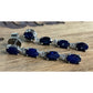 SJM Sterling Silver London Blue Topaz Dangle Drop Earrings White Accent Stones