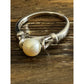Vintage Sterling Silver Pearl Ring | Genuine Pearl Solitaire | Size 9