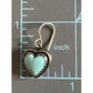 Vintage Sterling Silver 925 Turquoise Heart Dangle Earrings Artisan Southwest 5g