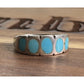 Vintage Sterling Silver Turquoise Inlay Band Ring Size 5 925 Southwestern