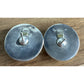 Vintage Sterling Silver Concho Floral Bold Dome Earrings 12g