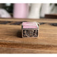 Vintage 925 Sterling Silver Pink Mother of Pearl Inlay Pendant Rectangular