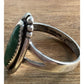 Vintage Navajo Oval Turquoise Sterling Silver Southwestern Style Ring Size 8