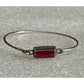 Pre-Owned James Avery Retired Palais Ruby Rouge Silver Hook On Bracelet W/ JA Box & Pouch