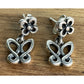 Brand New Retired James Avery Sterling Silver Butterfly And Flower Earrings