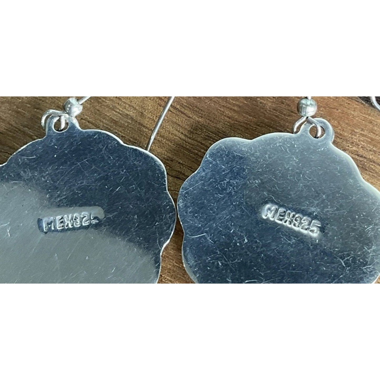Vintage Native American Sterling 925 Black Onyx Heart Earrings Southwest 90s 13g