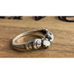 Sterling Silver 925 Ring Mother of Pearl Inlay Beaded Band Size 8.5 QF