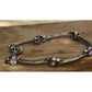 Vintage Pink Tourmaline Sterling Silver 5 Stone Link Bracelet 7.5” 90s - Y2K