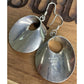 Vintage Taxco Sterling Silver Modernist Round Dangle Earrings TM-82 Taxco