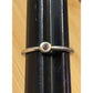 Sterling Silver And Gold Two Tone Amethyst Bezel Stacking Ring Size 6 Minimalist