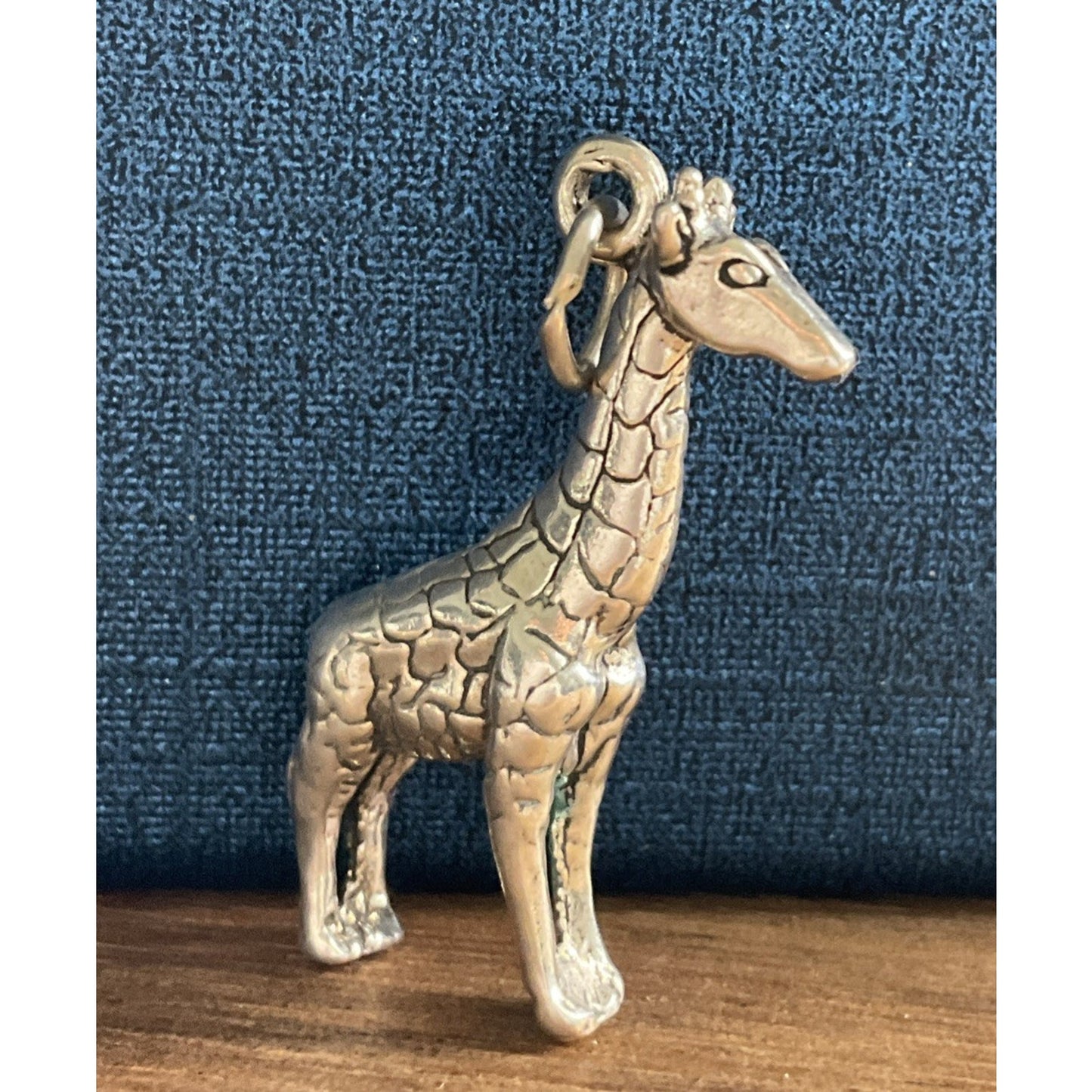 925 Sterling Silver Giraffe Charm Pendant Safari Animal Zoo Vintage Charm