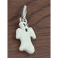 Brand New Brighton Halloween Retired SPOOKY White Enamel Ghost Charm Or Pendant