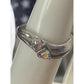 Sterling 925 Signed LS Louis Stern Aurora Borealis Austrian Crystal SZ 7 Ring
