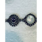 Ross Simons Bali Artisan Sterling 925 MOP Blue Topaz Amethyst Toggle bracelet 8”