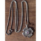Pandora Sterling Silver Flower With Pink CZ Stone And 925 Necklace 18”, 5.4g