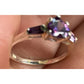 Sterling Silver Amethyst Heart Ring Purple Gemstone Accent 925 Ring Size 6.5