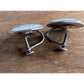 Vintage Siam Sterling Silver Niello Earrings Thai Dancer 1950s Screwback 8.2gr