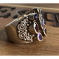 Sajen Sterling Silver Multi Gemstone Ring Amethyst Garnet Moonstone Size 6.5