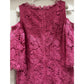 Kobi Halperin Edna Cold Shoulder Embroidered Floral Lace Pink Dress Size 6