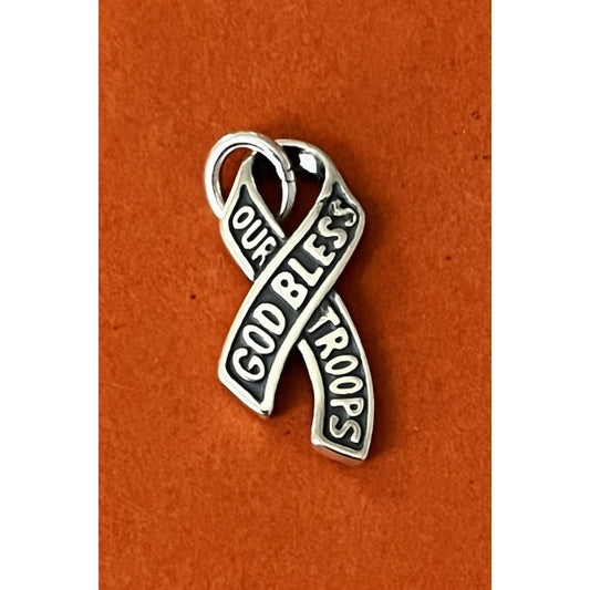 James Avery Retired Sterling Silver God Bless Our Troops Charm