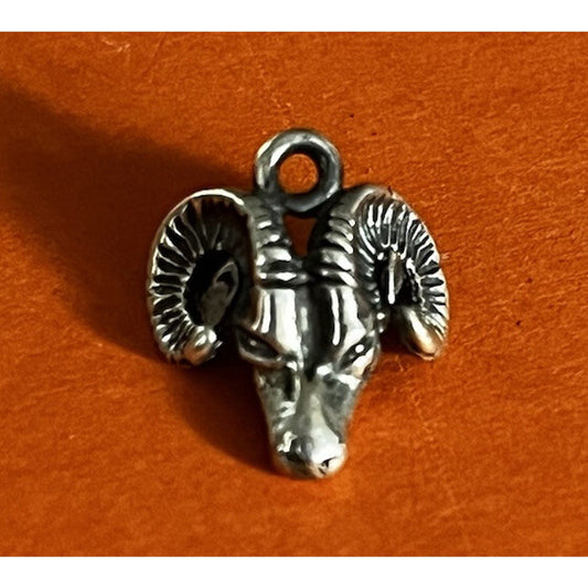 James Avery Retired Sterling Silver 3D HTF Aries Ram Head Charm Pre-Owned