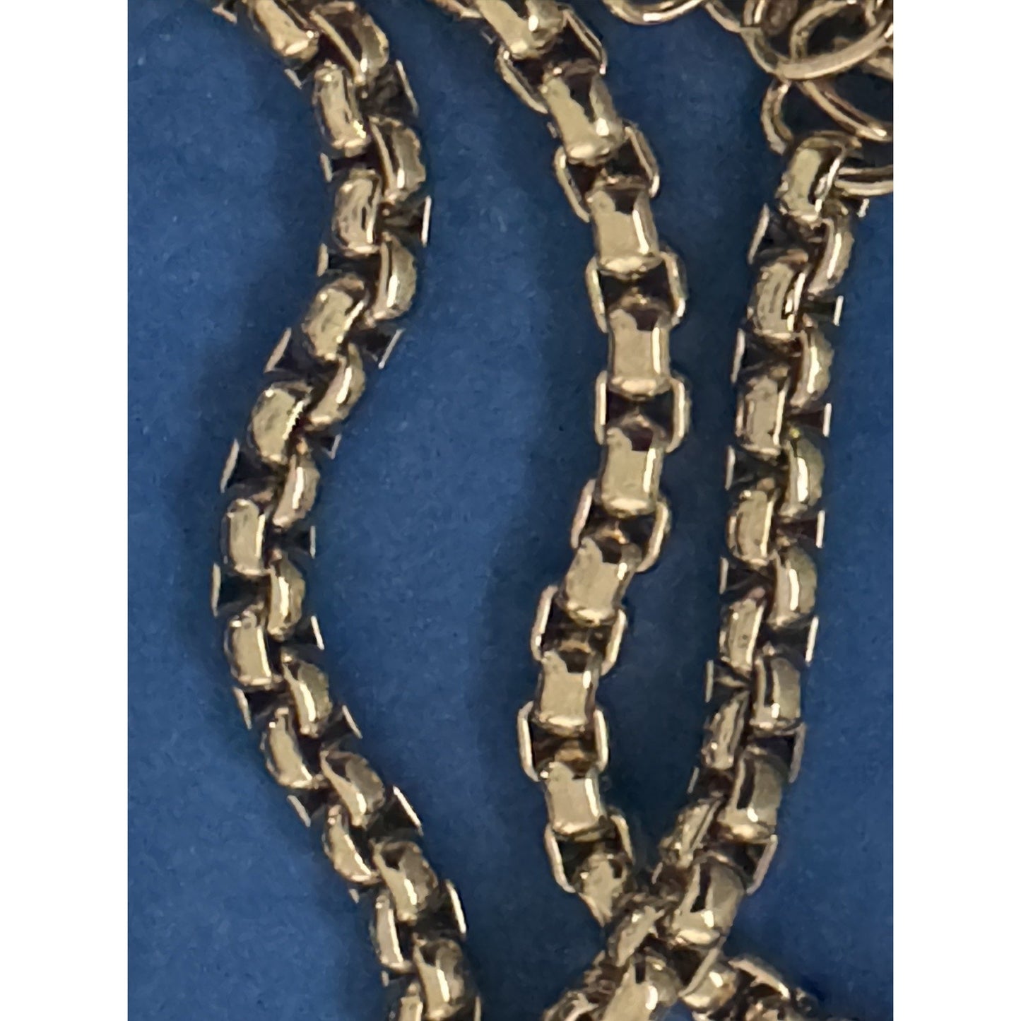 OPC Gold Tone Faceted Crystal Orb Pendant Necklace Long 32” Statement 111g