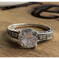 Sterling Silver CZ Engagement Ring Size 8.5 Round Solitaire Bridal Ring 925