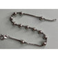 Italy 925 Sterling Silver Beaded Ball Box Chain Bracelet 7.5" 6g