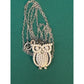 IBP 925 Sterling Silver CZ Owl Pendant Necklace 18” Sparkly Pave Owl