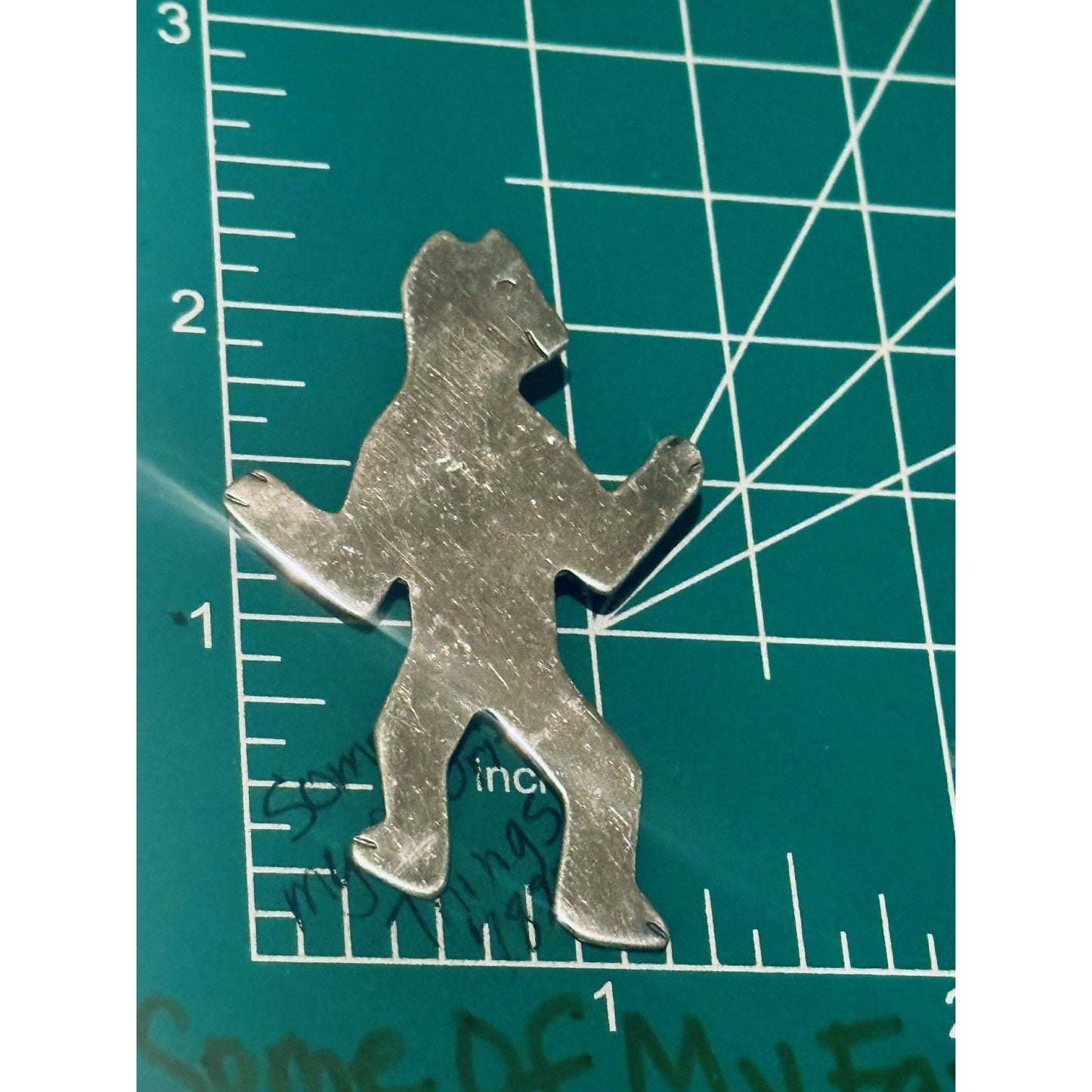 Navajo Sterling Silver Dancing Bear Brooch Pin Signed RP 6.2g Vintage Southwest