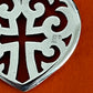 Pre-Owned Retired James Avery Silver Large Regal Heart Pendant