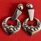 Pre-Owned James Avery Retired Sterling Silver Open Heart Beaded Post/Dangle Earrings