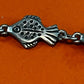 Pre-Owned James Avery Retired Sterling Silver Fish Link Clasp Bracelet 7"