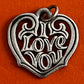 Pre-Owned James Avery Retired Sterling Silver I Love You Heart Charm or Pendant