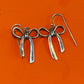 Pre-Owned James Avery Retired Sterling Silver Large Bow Dangle Drop Hook Earrings