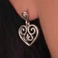 Pre-Owned James Avery Retired Sterling Silver Open Scroll Heart Earrings